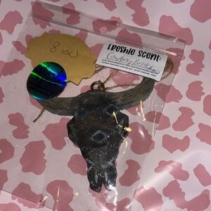 Rustic Bull Skull Hanging freshie cowboy britches scented